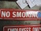 3 Metal: NO SMOKING Signs / 10