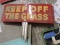 2 Metal: KEEP OFF GRASS Signs / 9