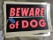 Lot of 3 Plastic BEWARE OF DOG Signs / 12