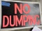 Lot of 5 Plastic NO DUMPING Signs / 12