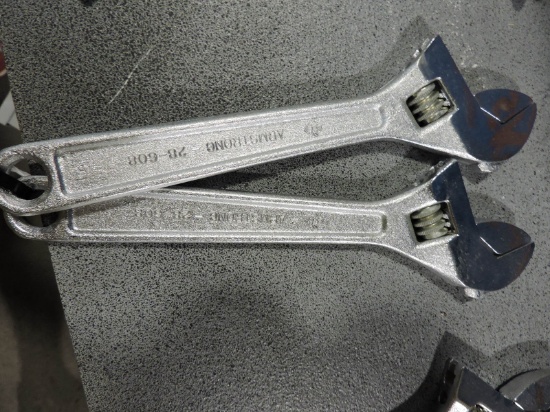 ARMSTRONG Adjustable Wrenches #28-608 (2 total) - NEW