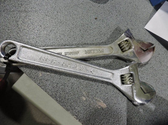 ARMSTRONG & FULLER Adjustable Wrenches (2 total) - NEW
