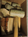 5 Rawhide Mallets with Replacement Heads -- NEW Old Stock