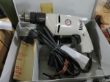 Vintage ROCKWELL # 611 Hammer Drill, Case & Accessories - NEW