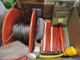 Steel Aircraft Cable (partial spool), Grinding Wheel, Etc...