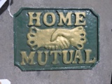 HOME MUTUAL INSURANCE  - Vintage Metal Sign - NEW