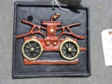 19th CENTURY FIRE TRUCK - Vintage Metal Sign - NEW