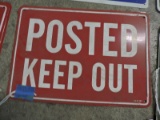 One Metal: POSTED KEEP OUT Sign / 7