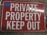 Pair of Metal: PRIVATE PROPERTY - KEEP OUT Signs / 7