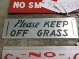 3 Metal: KEEP OFF GRASS Signs / 14