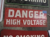 1 Metal: DANGER HIGH VOLTAGE Sign / 14