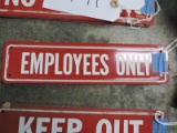 2 Metal: EMPLOYEES ONLY Signs / 10