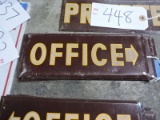 3 Metal: OFFICE Signs / 9.5