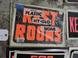 Lot of 10 Plastic RESTROOMS Signs / 12