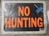 Lot of 10 Plastic NO HUNTING Signs / 8
