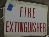 FIRE EXTINGUISHER Sign - 6 Total - Plastic 10
