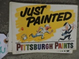 JUST PAINTED PITTSBURGH PAINTS - Cardboard Signs - 8 Total