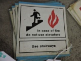 INCASE OF FIRE USE STAIRS - Stickers - 8 Total - 7