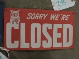 SORRY WE'RE CLOSED Sign - 14