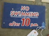 NO SWIMMING AFTER 10PM Signs - 14