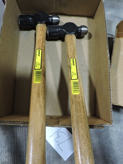 Lot of 2 BRACO Brand Ball Pein Hammers -- NEW Vintage Old Stock