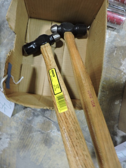 Lot of 2 Ball Pein Hammers - MARTIN, BRACO -- NEW Vintage