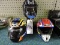 Lot 3 Minature Sample Helmets by HJC - Appear NEW - one with stand