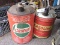Pair of Metal Gas Cans -- One is CASTROL Brand