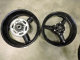 Pair of Front & Rear 3-Spoke Rims for Yamaha R600 - USED