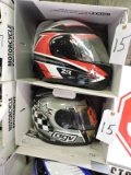 Pair of Large Motorcycle Helmets - One ZR, One ZGV -- NEW