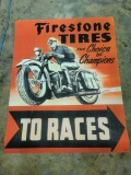 Custom Poster Made from a Vintage Firestone Motorcycle Racing Tire Ad - # 2 of 4