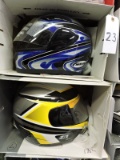 Pair of Motorcycle Helmets - by: MDS (XXL) and ZR (Lg) - NEW