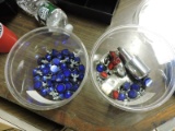 Lot of Screw-On Motorcycle Reflectors - Mostly Blue, Some Red, Others
