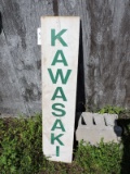 KAWASAKI  2-Sided Sign / Metal / Approx. 4 Feet Tall
