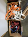 2 Boxes of Misc. Ratchet Straps and Tie-Down Straps