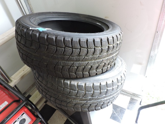 Pair of GRAFPIC Snow Tires by Dunlop - Appear NEW - 195/55R15