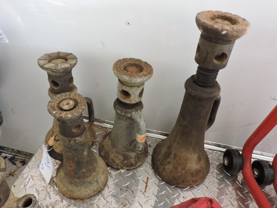 Lot of 4 Vintage Jack Stands - See Photo