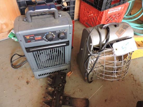 Pair of Electric Heaters - Honeywell Heat Giant / FanGlo 197T -- USED