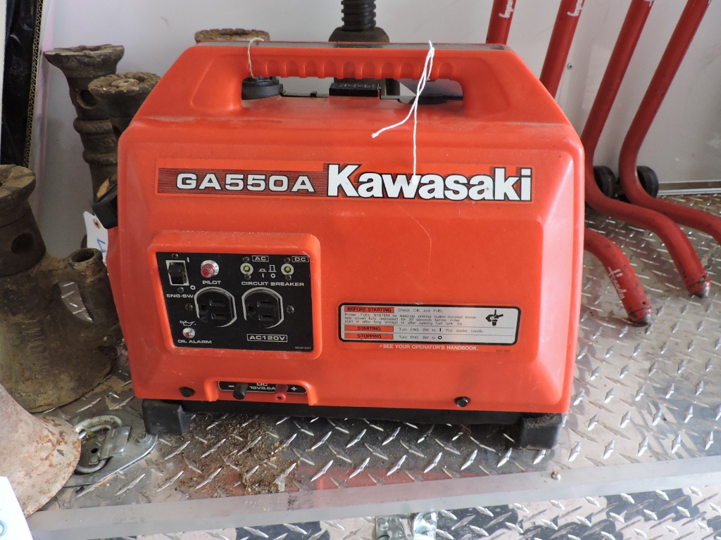 KAWASAKI Generator - GA550A - Gasoline -- with Cover - Looks NEW |  Industrial Machinery & Equipment Generators | Online Auctions | Proxibid