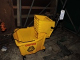 Commercial Mop Bucket and Mop Ringer -- USED