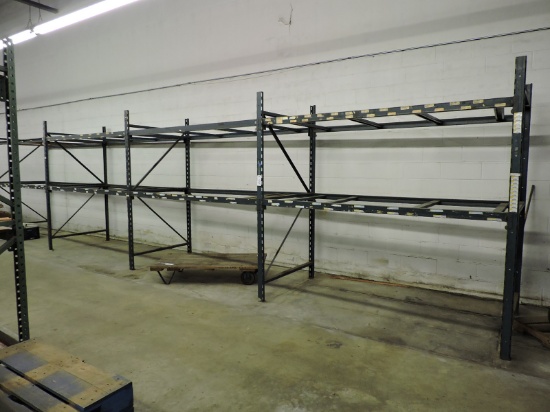4 Sections of Pallet Racking with 2 Shelves Per Section  / 32-Feet