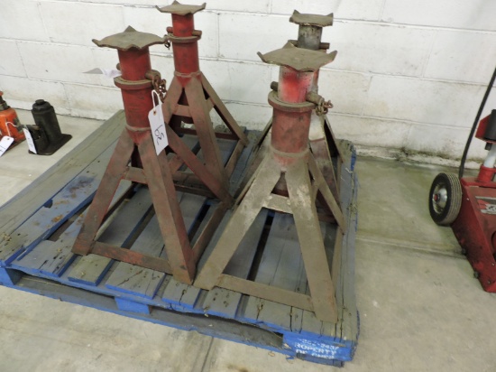 Lot of 4 Industrial Truck Jack Stands