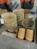 Lot of Wooden Produce Baskets - See Photo