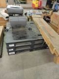 3 Plastic Pallets, Commercial Truck Middle Seat, Wood Flooring