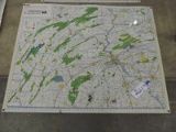 Large WALL MAP - The Cumberland Valley, Pennsylvania - Laminated