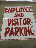 VINTAGE SIGN - Employee & Visitor Parking - Metal - Never Used