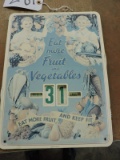 Vintage EatMore Fruit & Vegetables - Day of the Month Wall Hanger