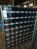 72-Compartment Hardware Storage Unit / Full of Bolts, Nuts, Washers
