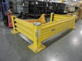 3-Sided Forklift Safety Barrier / All Steel Construction - 4 Posts / 3 Rails