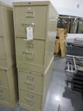 Pair of Tan 2-Drawer File Cabinets / Each is 29